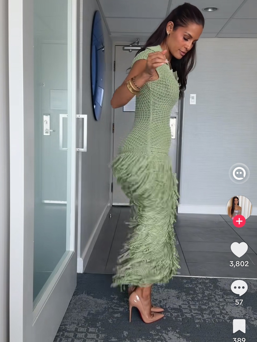 Fashion nova green crochet dress - Picture 4 of 4